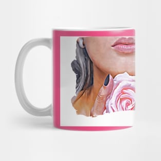 Rose and Black Fingernails Mug